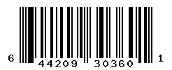 UPC barcode number 644209303601