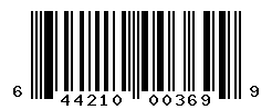 UPC barcode number 644210003699