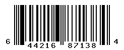 UPC barcode number 644216871384