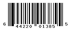 UPC barcode 644220013855