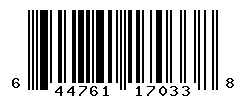 UPC barcode number 644761170338