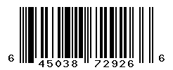 UPC barcode number 645038729266