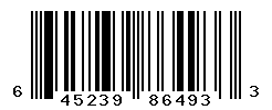 UPC barcode number 645239864933