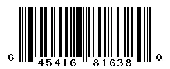 UPC barcode 645416816380