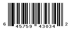 UPC barcode number 645759430342