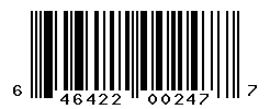 UPC barcode number 646422002477