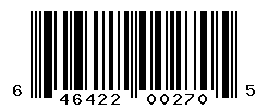 upc 646422002705 barcode image
