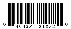UPC barcode 646437210720