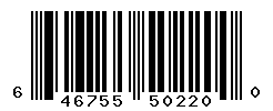 UPC barcode number 646755502200