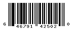 UPC barcode number 646791425020