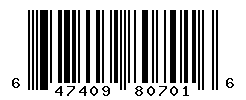 UPC barcode number 647409807016