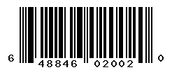 UPC barcode number 648846020020