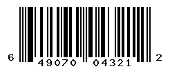 UPC barcode number 649070043212