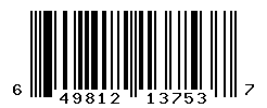 UPC barcode number 649812137537