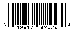 UPC barcode number 649812925394