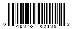 UPC barcode number 649870021892