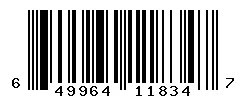 UPC barcode 649964118347