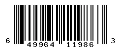 UPC 649964119863 barcode image