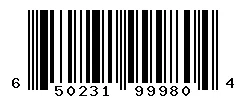 UPC barcode 650231999804