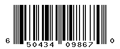 UPC barcode number 650434098670