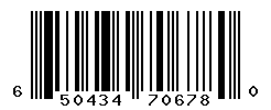 UPC barcode number 650434706780