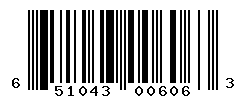 UPC barcode number 651043006063