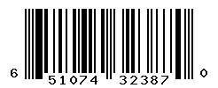 UPC barcode number 651074323870