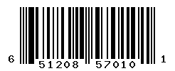 UPC barcode number 651208570101