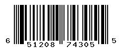 UPC barcode number 651208743055