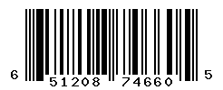 UPC barcode number 651208746605