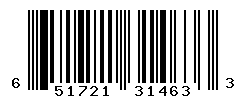 UPC barcode number 651721314633