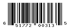 UPC barcode number 651772003135