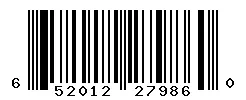 UPC barcode 652012279860