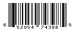 UPC barcode number 652054743985