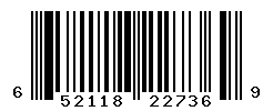 UPC barcode number 652118227369