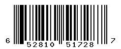 UPC barcode number 652810517287