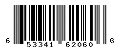 UPC barcode 653341620606