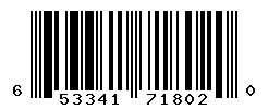 UPC barcode number 653341718020