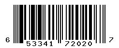 UPC barcode number 653341720207