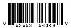 UPC barcode number 653553563098