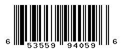 UPC barcode number 653559940596