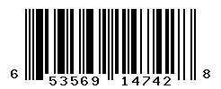 UPC barcode number 653569147428