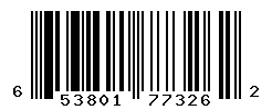 UPC barcode number 653801773262