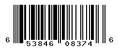 UPC barcode number 653846083746