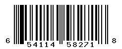 UPC barcode number 654114582718