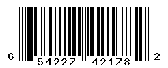 UPC barcode number 654227421782