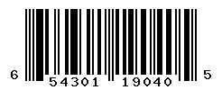 654301190405 barcode