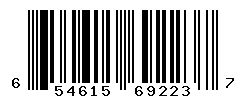 UPC barcode number 654615692237