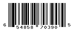 UPC barcode number 654858703905