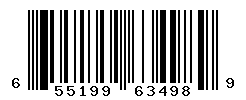 UPC barcode number 655199634989